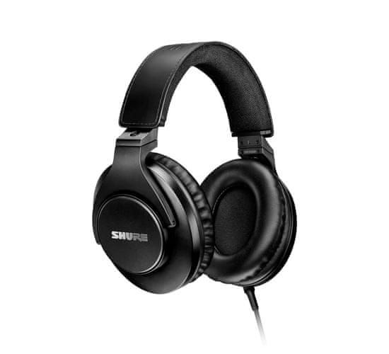 Shure Špica kakovosti: Špiralne slušalke Shure SRH440A-EFS, črne, z 3 m kablom, 44 Ω upornost, širok frekvenčni razpon 10-22000 Hz