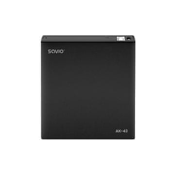 SAVIO Zunanji tanki DVD snemalnik SAVIO AK-43 USB 2.0, črn