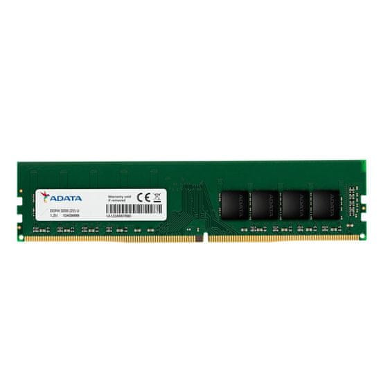 slomart ADATA 8 GB DDR4 3200 MHz RAM modul - Unregistered, 288-pin DIMM, za PC/strežnik, CAS latenca 22, 1.2 V