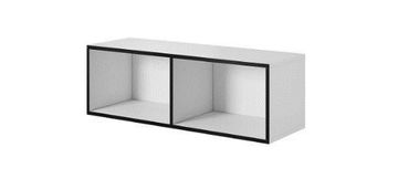 slomart Cama ROCO RO2 odprta omarica za shranjevanje 112x37x37 cm, bela/črna