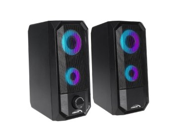 AUDIOCORE Audiocore AC845 stereo zvočnik, črn, brezžične in žične povezave, 5 W, idealen za PC in prenosnike, 2 kosa v pakiranju
