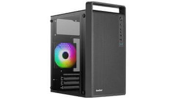 Case PC ohišje Aerocool PGS CS-109-G-BK-v1 FRGB, črno z mrežico