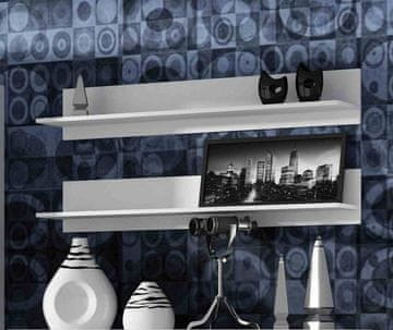 slomart Cama SOHO komplet 2x police 125cm, bela mat