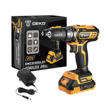 slomart deko tools akumulatorski vrtalnik dkcd20xl01-h10 20v