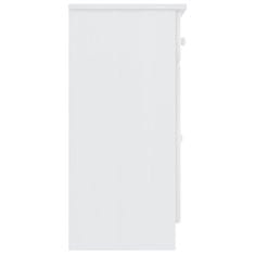 Vidaxl Komoda ALTA bela 77x35x73 cm trdna borovina