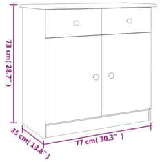 Vidaxl Komoda ALTA 77x35x73 cm trdna borovina