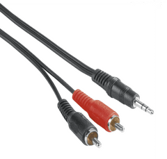 Hama 00205106 Avdio kabel, 3.5 mm jack, 2x činč, 2 m
