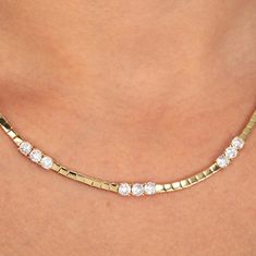 Morellato Luksuzna pozlačena ogrlica s prozornimi cirkoni Scintille SAQF23