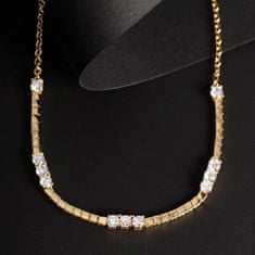 Morellato Luksuzna pozlačena ogrlica s prozornimi cirkoni Scintille SAQF23