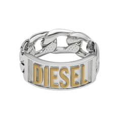 Diesel Eleganten jeklen moški prstan DX1420931 (Obseg 62 mm)