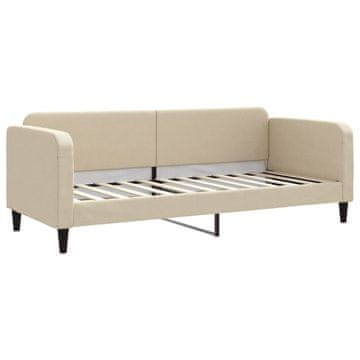 Vidaxl Raztegljiva postelja krem 80x200 cm blago