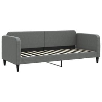 Vidaxl Raztegljiva postelja temno siva 80x200 cm blago