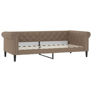 Vidaxl Raztegljiva postelja kapučino 80x200 cm umetno usnje