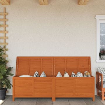 Vidaxl vidaXL Vrtna shramba za shranjevanje rjava 198,5x50x56,5 cm masivni jelkov les