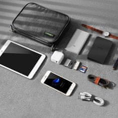 Ugreen Etui škatla za trdi disk HDD SSD telefon kabli dodatki siva