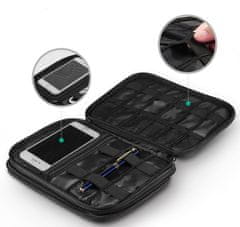 Ugreen Etui škatla za trdi disk HDD SSD telefon kabli dodatki siva