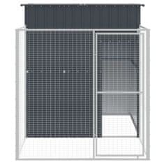 Vidaxl Pasja uta z izhodom antracitna 165x251x181 cm pocinkano jeklo