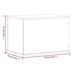 Vidaxl Razstavna škatla prozorna 56x36x37 cm akril