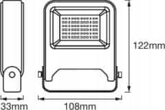 LEDVANCE Reflektor LED svetilka 10W 800lm 4000K Nevtralno bela IP65 Siva Endura