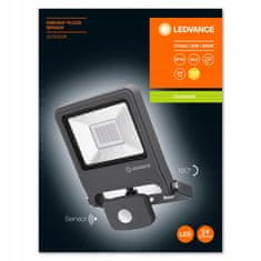 LEDVANCE Reflektor LED svetilka 30W 2700lm 3000K Topla bela IP44 siva s senzorjem gibanja Floodlight Endura