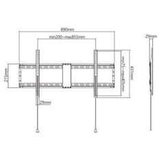 Gembird držalo za TV WM-90F-01, 43"-90" (70 kg)