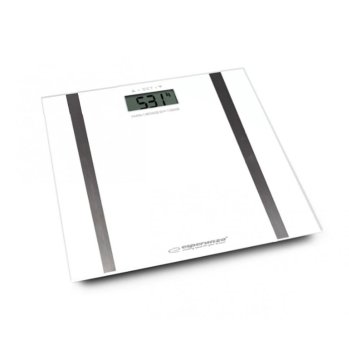 Esperanza Elektronska osebna tehtnica Esperanza Samba, bela, pravokotna, do 180 kg, 12 uporabnikov, 100 g natančnost