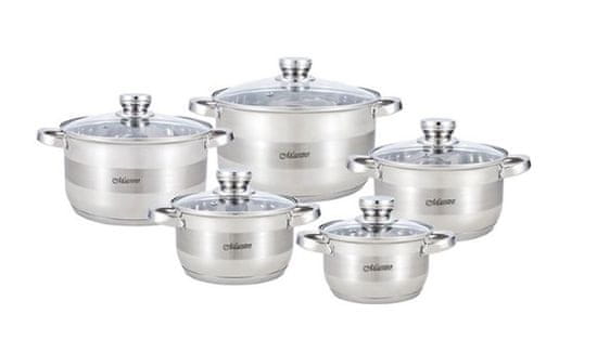 MAESTRO Kuhinjski set loncev Maestro MR-2220 - 10 delni, nerjaveče jeklo, primeren za vse vrste kuhalnih površin