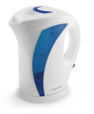 Esperanza Električni kuhalnik vode Esperanza EKK018B, 1.7 L, bel/moder, 2200 W, brezžičen, s protections proti suhemu kuhanju