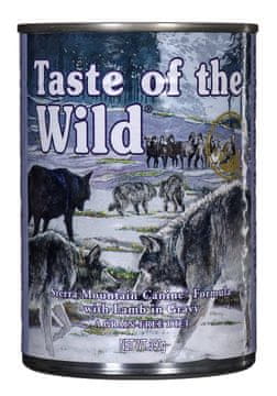 Taste of the Wild TASTE OF THE WILD Sierra Mountain - Mokra pasja hrana z jagnjetino, 390 g - Brez umetnih dodatkov, primerna za vse pasme