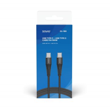 shumee SAVIO KABEL USB TIP C - USB TIP C 5A, 2M CL-160