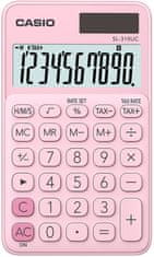 Casio Kalkulator CASIO SL-310UC PK v roza barvi, 10 mestni zaslon, ergonomičen dizajn, baterijsko/solarno napajanje.