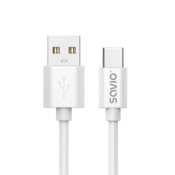 SAVIO usb kabel 2 m usb 2.0, usb a - usb c bela savio cl-168