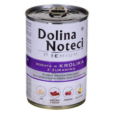 DOLINA NOTECI DOLINA NOTECI Premium mokra hrana za pse z zajcem in brusnicami, 400 g - brez konzervansov, brez glutena, primerna za vse pasme
