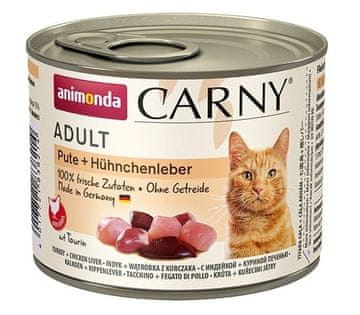 Animonda ANIMONDA Cat Carny Adult Pure Turkey with Chicken Liver - mokra hrana za mačke, 200g