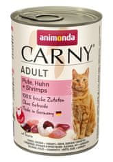 Animonda ANIMONDA Carny odrasla mačka, piščanec, puran in kozice - mokra hrana za mačke, 400g