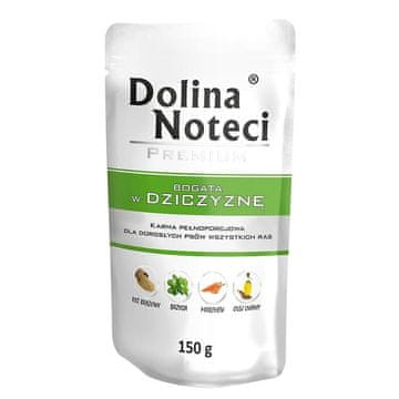 shumee DOLINA NOTECI Premium mokra hrana za pse, bogata z divjačino, 150 g vrečka