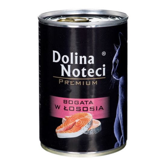 DOLINA NOTECI Dolina Noteci Premium mokra hrana za mačke z lososom - 400g, brez konzervansov, za odrasle mačke, zdrava prehrana