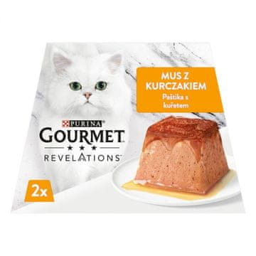 shumee Gourmet Revelations mokra hrana za mačke s piščančjo penasto teksturo 2x57g