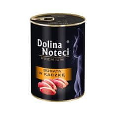 DOLINA NOTECI Dolina Noteci Premium hrana za mačke z vsebnostjo račjega mesa – mokra hrana, 400 g, za odrasle mačke vseh pasem