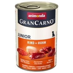 Animonda ANIMONDA GranCarno Junior meso in piščanec - mokra hrana za pse - 400g, brez glutena in umetnih barvil, za zdravo rast