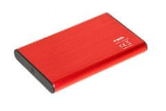 iBOX iBox HD-05 Rdeča USB 3.2 2.5" HDD/SSD ohišje, podpora za do 10 TB, hitrosti prenosa do 5 Gbit/s, združljivo z Mac, Windows, Linux