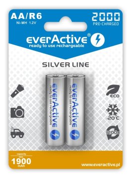 everActive Polnilne baterije everActive Ni-MH R6 AA 2000 mAh Silver Line - Paket 2 kosov