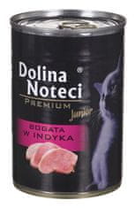 DOLINA NOTECI Dolina Noteci Premium Junior mokra hrana za mačke s puranom - 400 g, brez konzervansov, za zdravje in rast mačkov.
