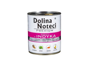 DOLINA NOTECI DOLINA NOTECI Premium mokra hrana za pse, bogata s puranom, 800 g, brez glutena in umetnih dodatkov, primerna za vse pasme.