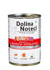 DOLINA NOTECI DOLINA NOTECI Premium Junior Mokra pasja hrana z govejimi srcmi - 400 g za vsakršne pasme psov