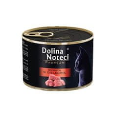 DOLINA NOTECI Dolina Noteci Premium mokra hrana za mačke bogata z telečjim mesom - 185g, brez konzervansov, za odrasle mačke vseh pasem