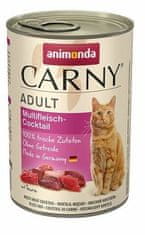 Animonda ANIMONDA Carny mokra hrana za mačke z več mesnimi okusi - 400 g, brez glutena, brez soje, podpora za prebavo