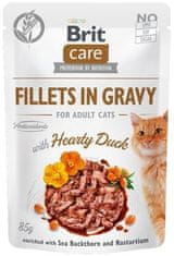 Brit BRIT Care Filleti v omaki z račjo za mačke - mokra hrana, 85 g - optimalno za splošno zdravje odraslih mačk