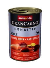 Animonda Animonda GranCarno mokra hrana za pse z piščancem in jetri, 400 g, brez zrn, primerna za vse pasme, odrasli psi