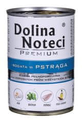 DOLINA NOTECI Dolina Noteci Premium Trout - mokra hrana za pse 400 g, primerno za odrasle pse vseh pasem